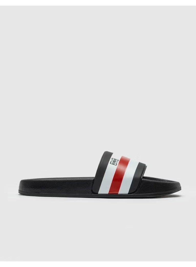 Cabani Black - Red - White Men's Slippers - Image 1